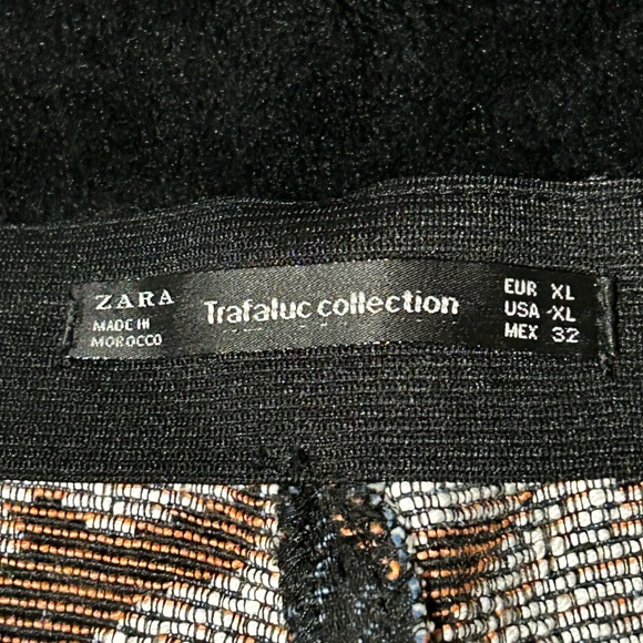 Zara Brown and Cream Mini Pencil Skirt for Work - Picture 4 of 6